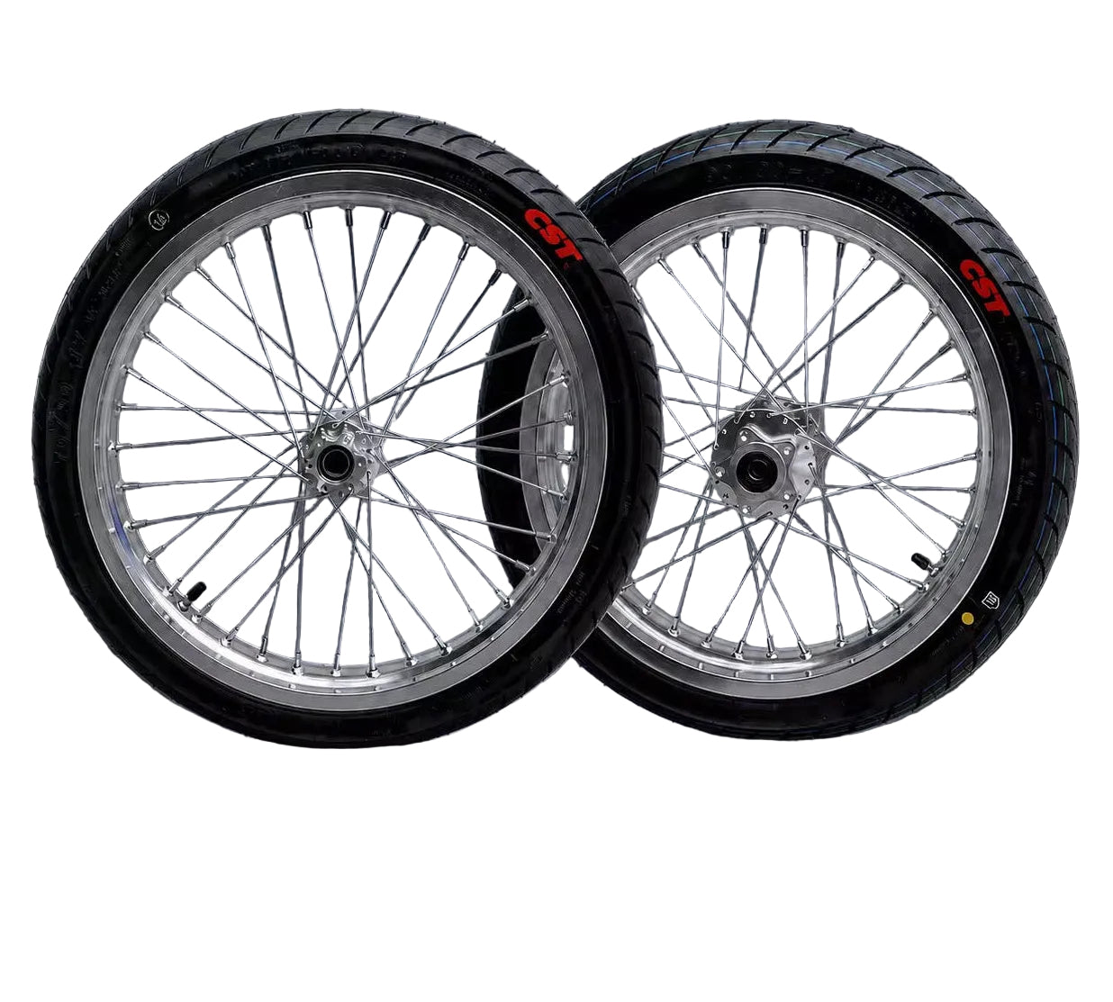 Chrome Light Bee/Eride Supermoto Wheel Set